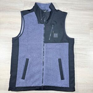 Under Armour Mission‎ Boucle Vest Purple Sherpa Fleece Full Zip Size L